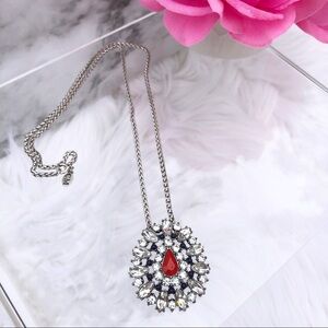 Club Monaco Crystal Pendant Statement Necklace